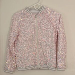 More Than Magic Girls Sequin Bomber Jacket